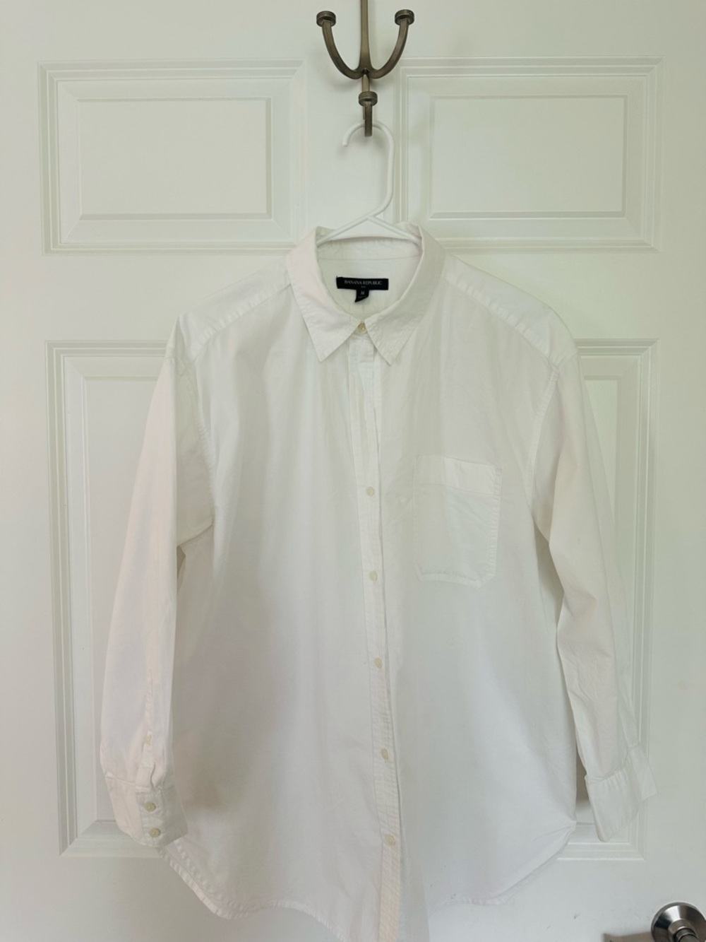 Banana Republic Boyfriend-style White Button-Down Shirt